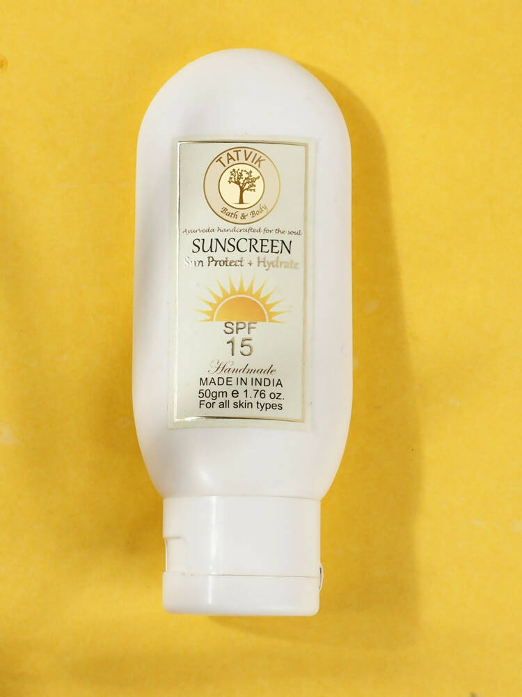 Tatvik Ayurveda Sunscreen Sun Protect & Hydrate SPF 15 - Distacart