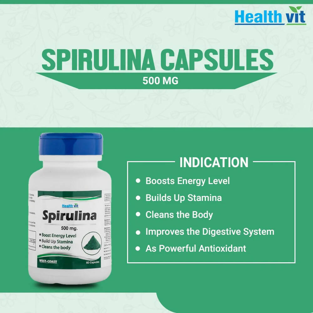 Healthvit Spirulina Capsules - Distacart
