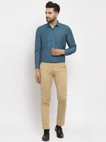 Thumbnail for Jainish Blue Men's Cotton Polka Dots Formal Shirt's ( SF 761Peacock ) - Distacart