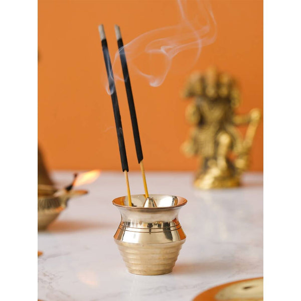eCraftIndia Yellow Brass Incense Stick Holder - Distacart