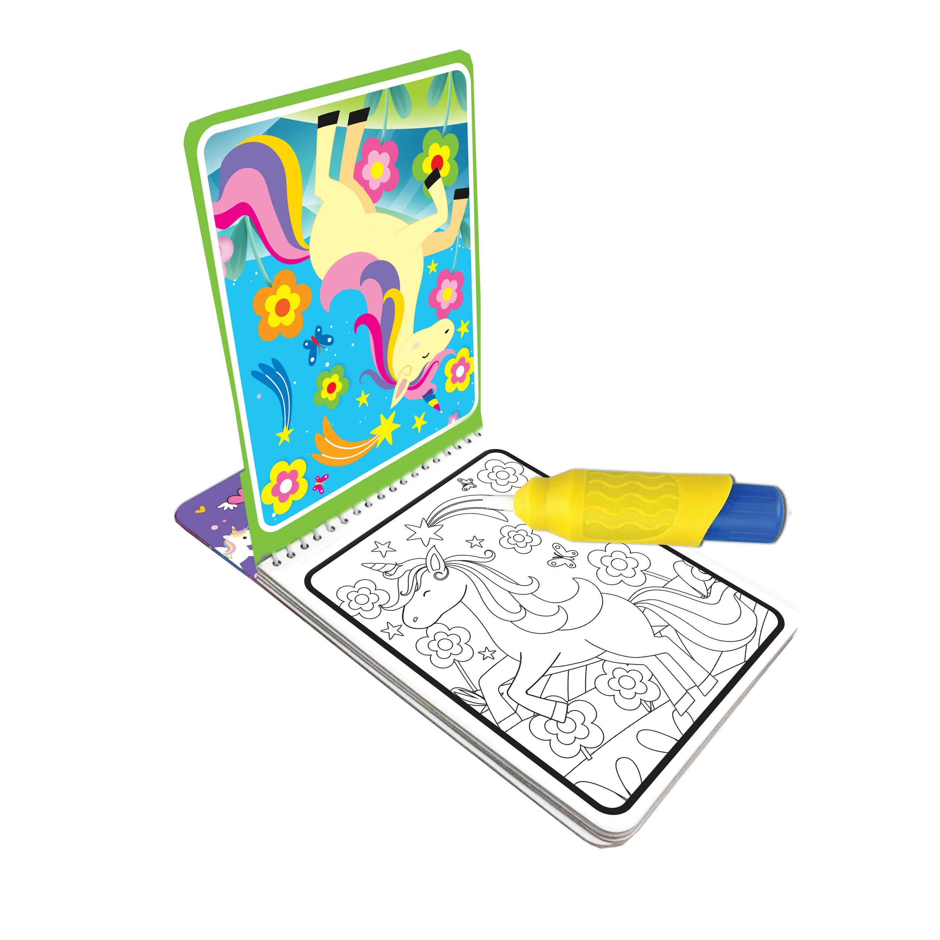 Dreamland Water Magic Unicorn- With Water Pen - Use Over and Over Again : Children Drawing, Painting & Colouring Spiral Binding - Distacart