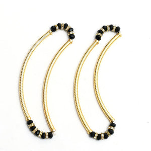 Mominos Fashion Kamal Johar Gold-Plated Beads Anklets