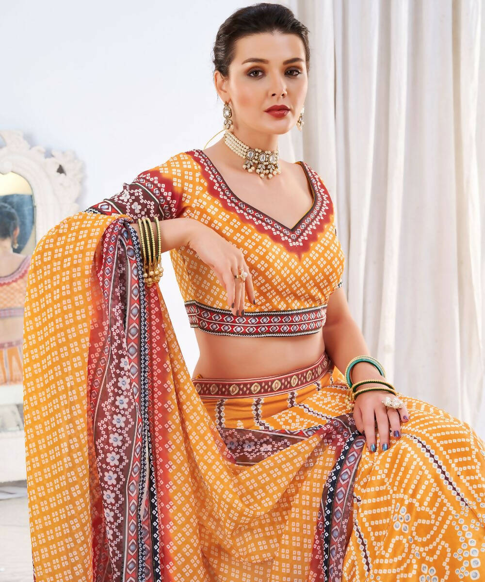 Wedding Designer Yellow Chinon Lehengha Choli - Anbazaar - Distacart