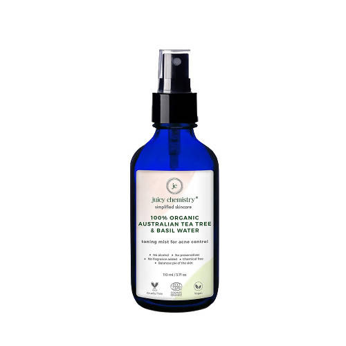 Juicy Chemistry Australian Tea Tree & Basil Water Toner for Acne-Prone Skin - Distacart