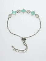 Thumbnail for NVR Women Silver Plated & Blue Cz Stone Handcrafted Jewellery Set - Distacart