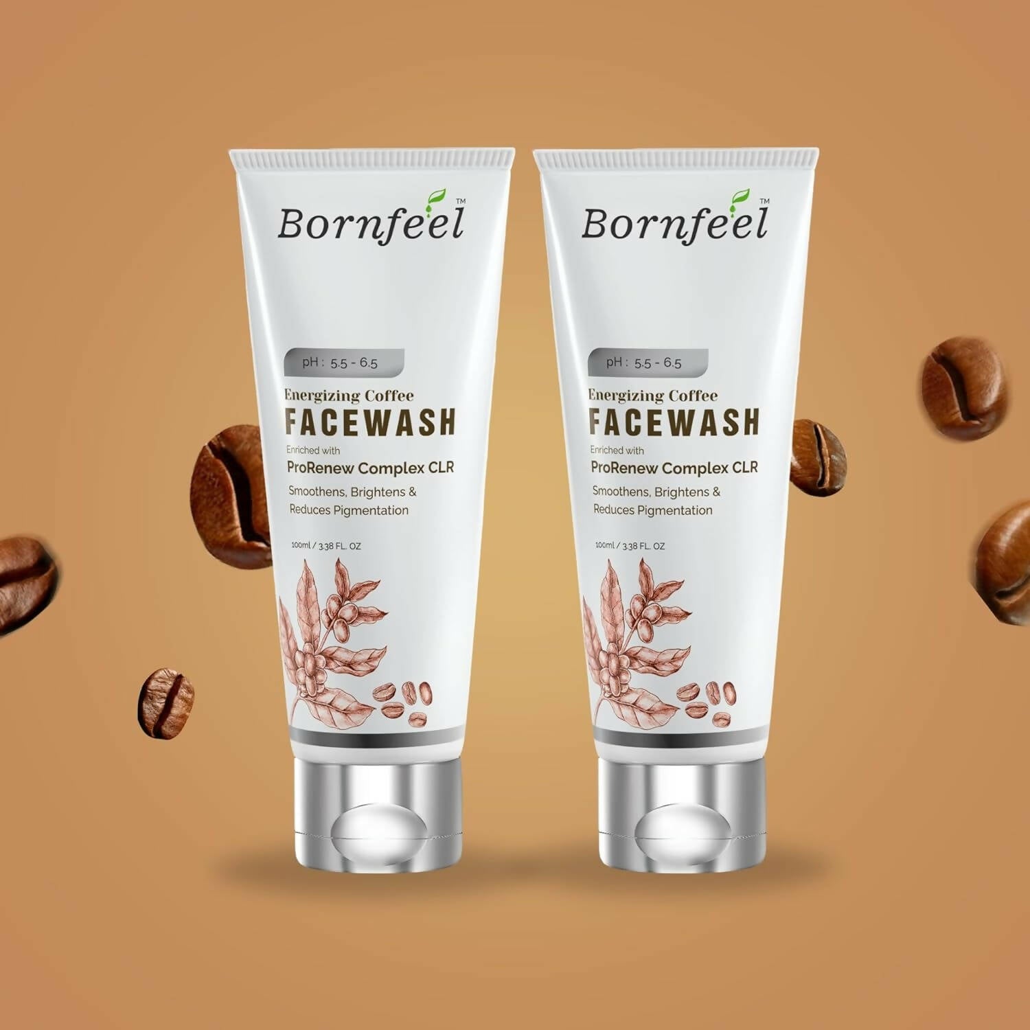 Bornfeel Energizing Coffee Face Wash - Distacart
