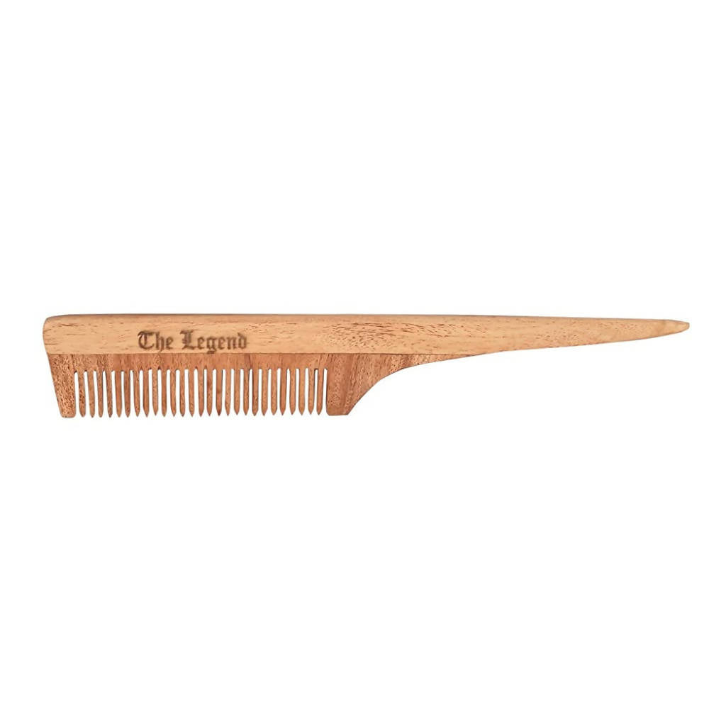The Legend Organic Pure Neem Wood Comb With Long Handle - Distacart