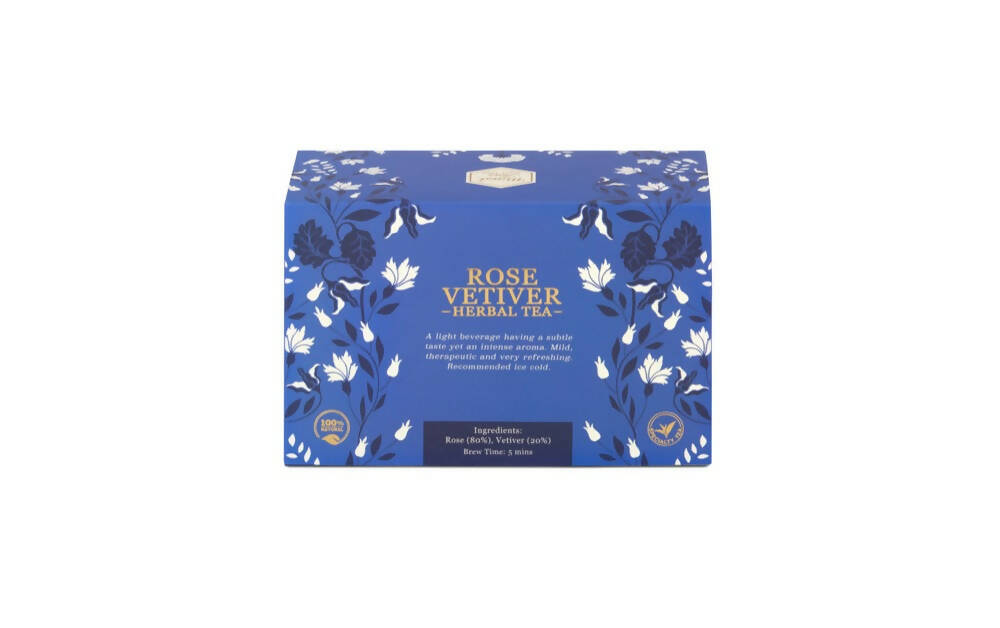 Mittal Teas Rose Vetiver Herbal Tea - Eco Friendly Bags - Distacart