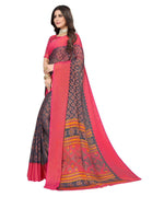 Thumbnail for Vamika Grey Chiffon Brasso Bollywood Style Woven Saree (ALIZA GREY) - Distacart