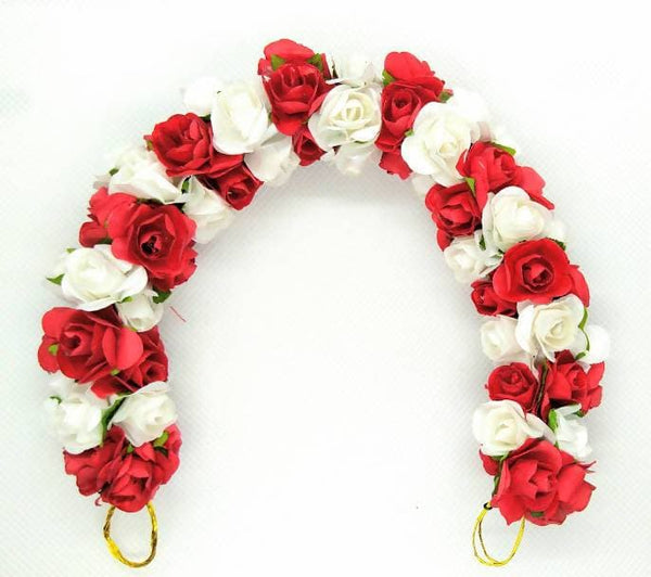 Red & White Rose Gajra