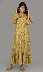 Thumbnail for Kaajh Women's Green Floral Print kurta - Distacart