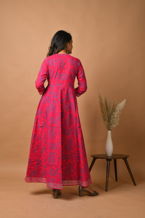 Kaajh Women's Pink Paisley Print kurta - Distacart