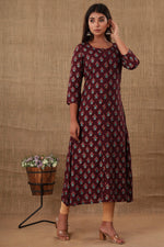 Thumbnail for Kaajh Women's Purple Floral Print Kurta - Distacart