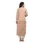 Thumbnail for Kaajh Women's Beige Printed Casual kurta - Distacart