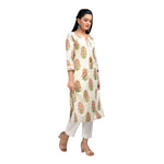 Thumbnail for Kaajh Women's Off White Booti Print kurta - Distacart
