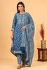 Kaajh Women's Blue Floral Print Suit Set - Distacart