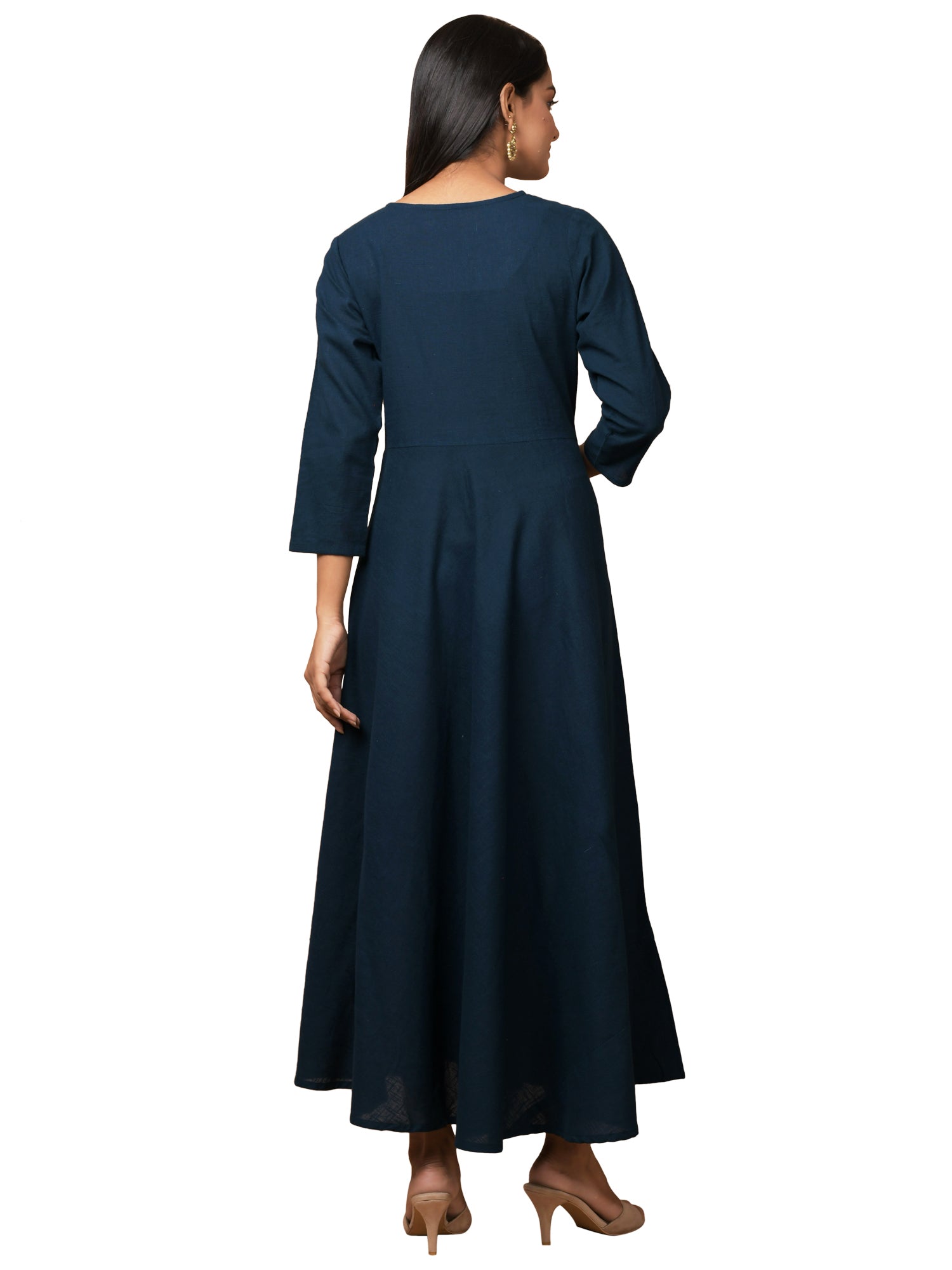 Kaajh Women's Blue Solid Sequin Anarkali Kurta - Distacart