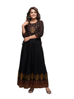 Thumbnail for Kaajh Women's Black Mirror Embellishment Ethnic Kurta - Distacart