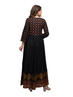 Thumbnail for Kaajh Women's Black Mirror Embellishment Ethnic Kurta - Distacart