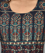 Thumbnail for Kaajh Women's Blue Gold Printed Ethnic Anarkali Kurta - Distacart