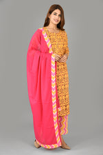 Thumbnail for Kaajh Yellow Floral Print Suit Set For Women - Distacart