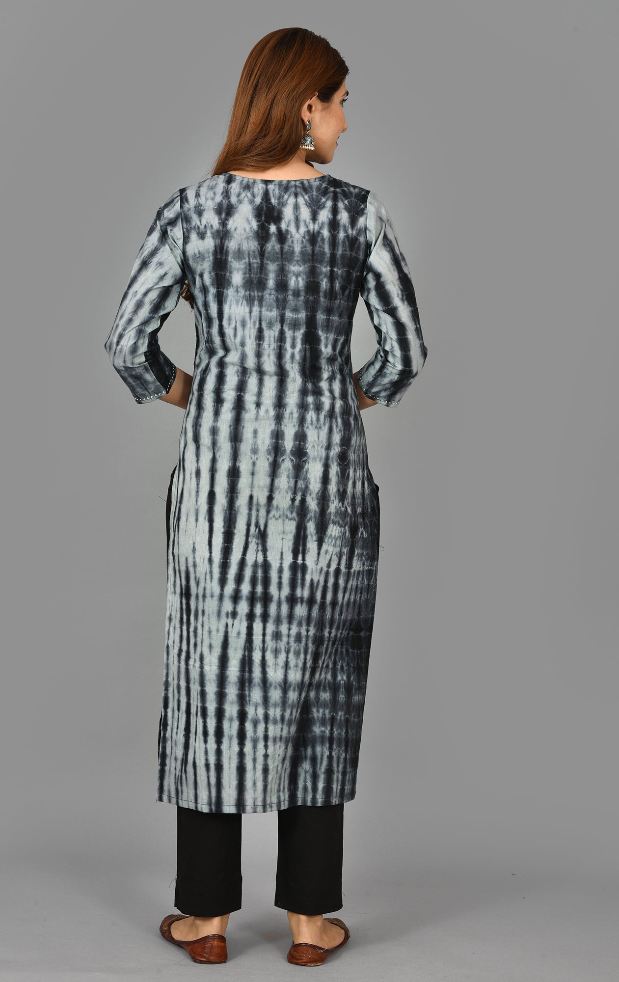 Kaajh Women's Black Tie Dye Cotton Suit Set - Distacart