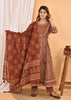 Kaajh Women's Brown Embellished Anarkali Suit Set - Distacart