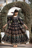 Kaajh Women's Black Gold Printed Ethnic Gown - Distacart