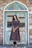 Kaajh Women's Navy Blue Printed Cotton Kurta Pant Set - Distacart