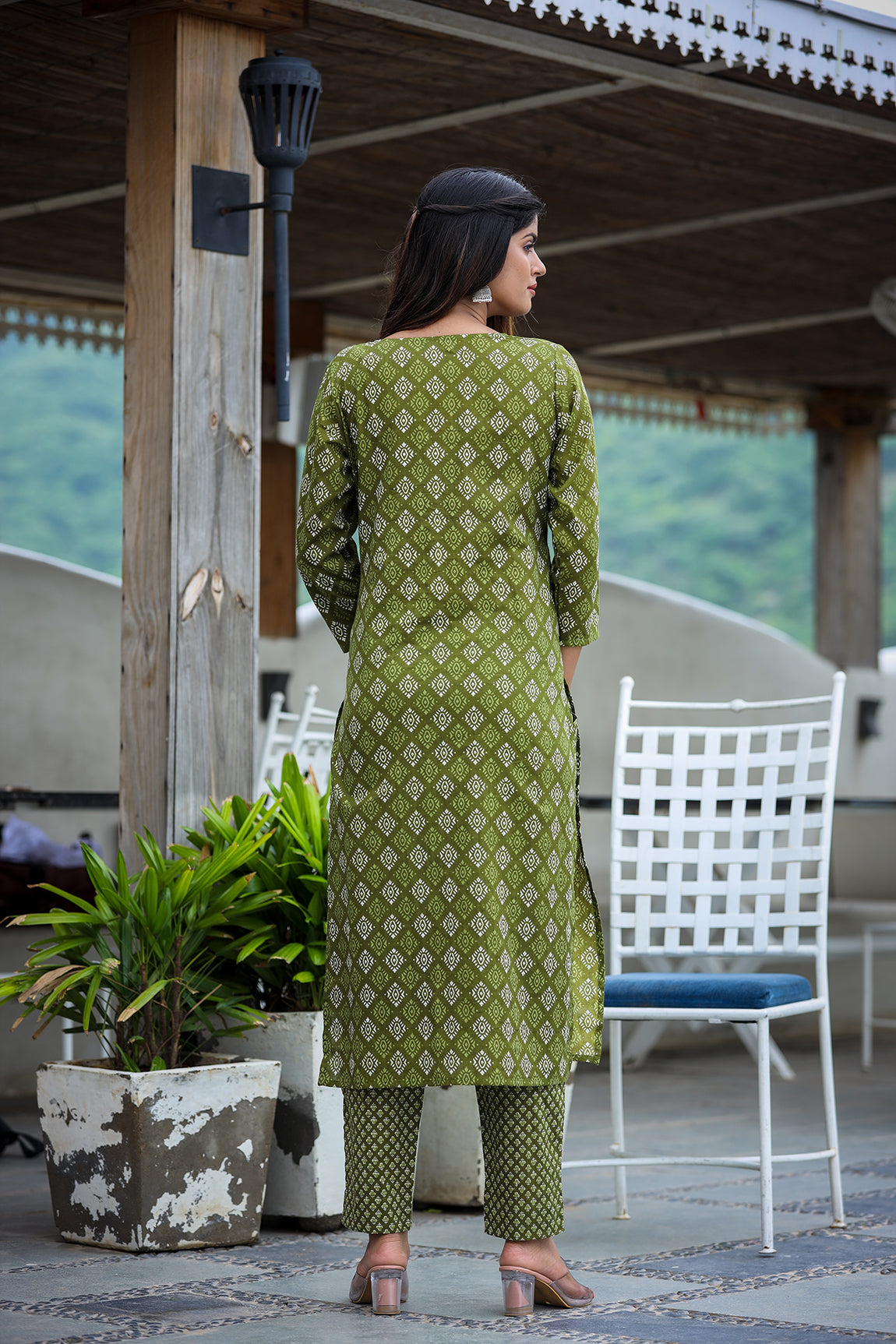 Kaajh Women's Green Printed Kurta Pant Set - Distacart