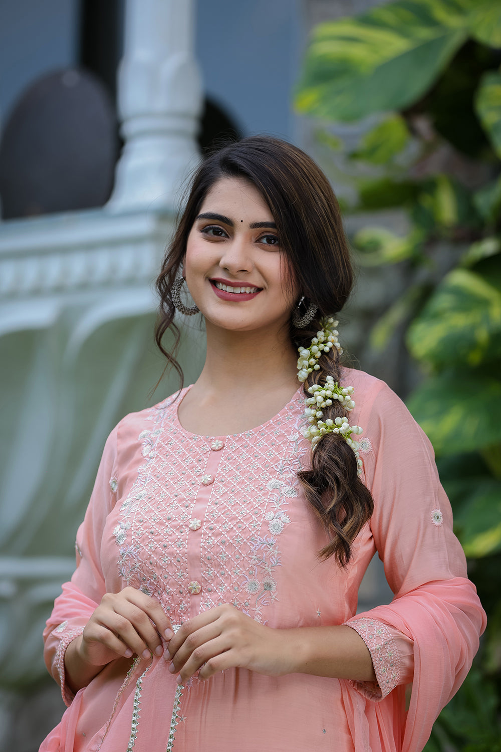 Kaajh Women's Pink Modal Silk Suit Set - Distacart