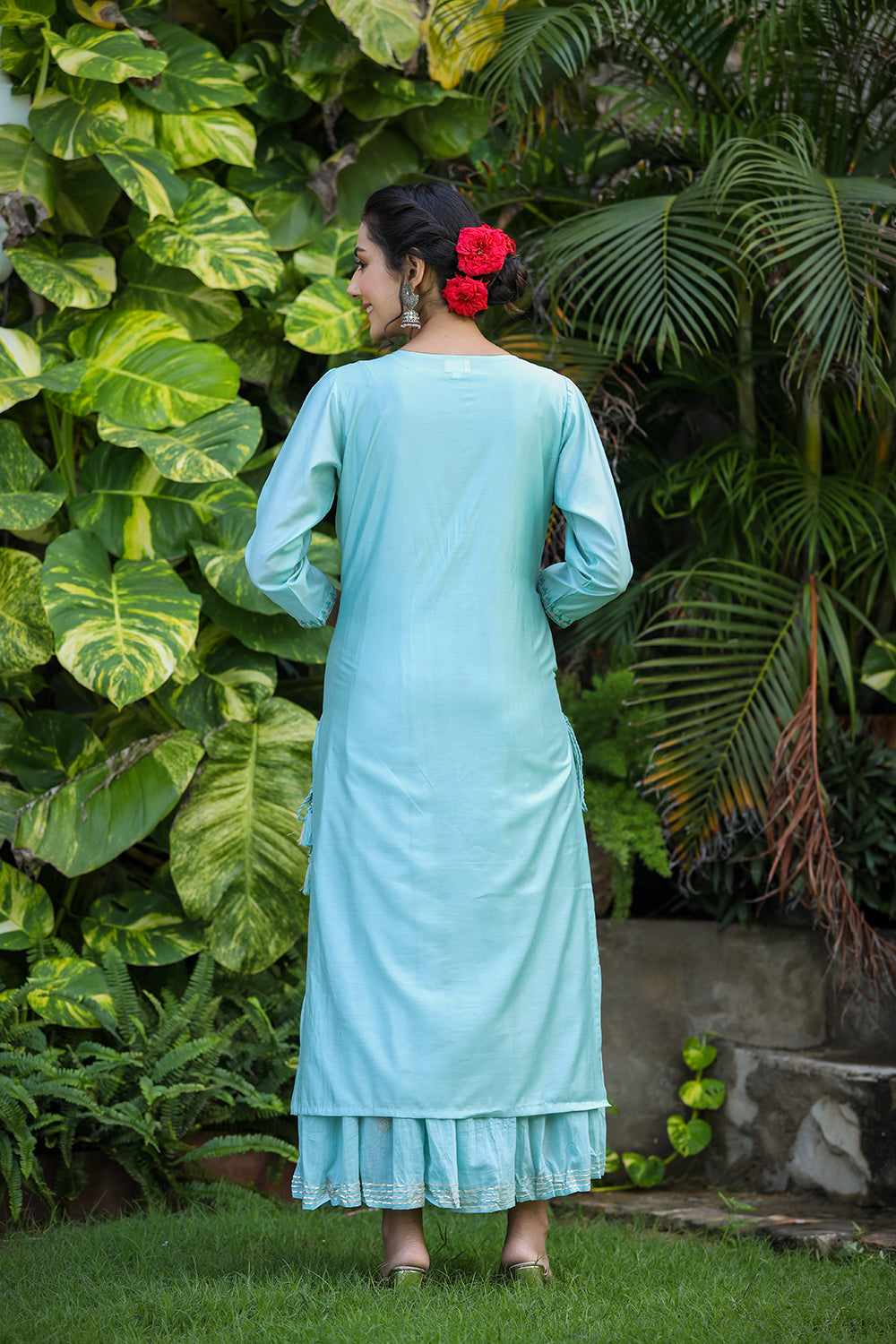 Kaajh Women's Sea Green Modal Silk Suit Set - Distacart