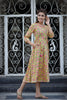 Kaajh Women's Yellow Floral Printed Cotton Ethnic Dress - Distacart