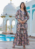 Kaajh Women's Grey Floral Printed Kurta With Sharara - Distacart