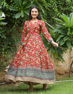 Thumbnail for Kaajh Women's Maroon Kalamkari Print Viscose Rayon Cord Set - Distacart