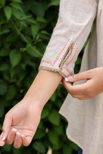 Thumbnail for Kaajh Women's Ivory Embroidered Cotton Top - Distacart