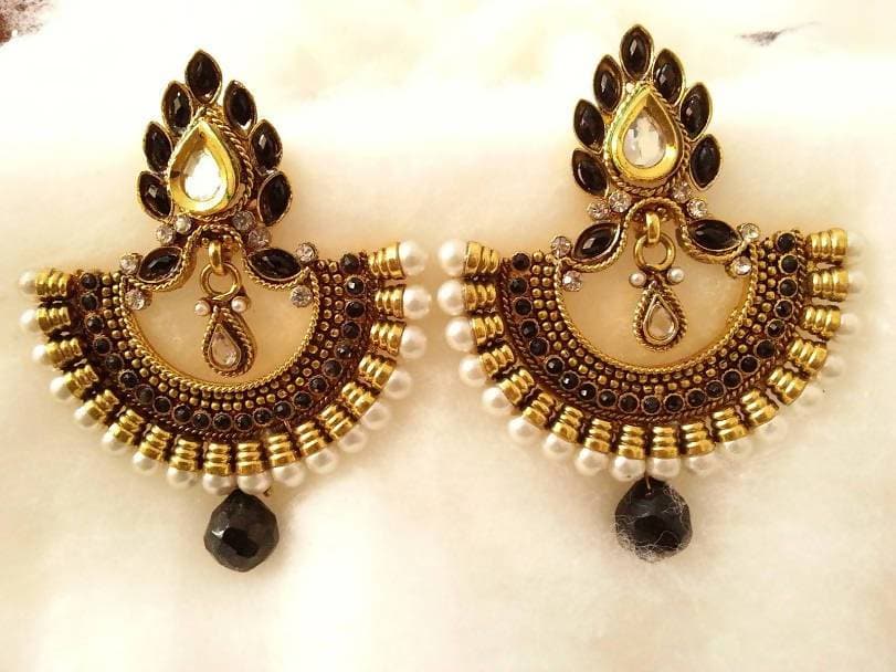 Designer Black Earrings