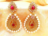 Thumbnail for Pink Agate Designer Party Wear Earrings