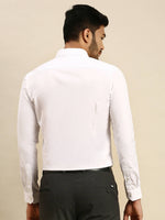 Thumbnail for Ramraj Cotton Mens Full Sleeve Formal 100 % Cotton White Shirt - Distacart
