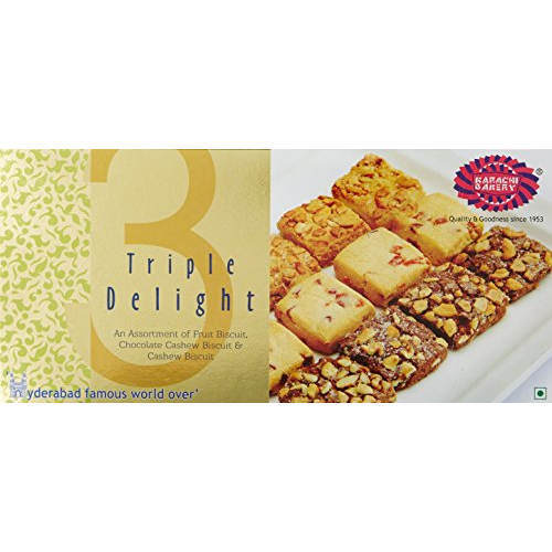 Karachi Bakery Triple Delight Fruit Biscuit with Chocolate and Cashew