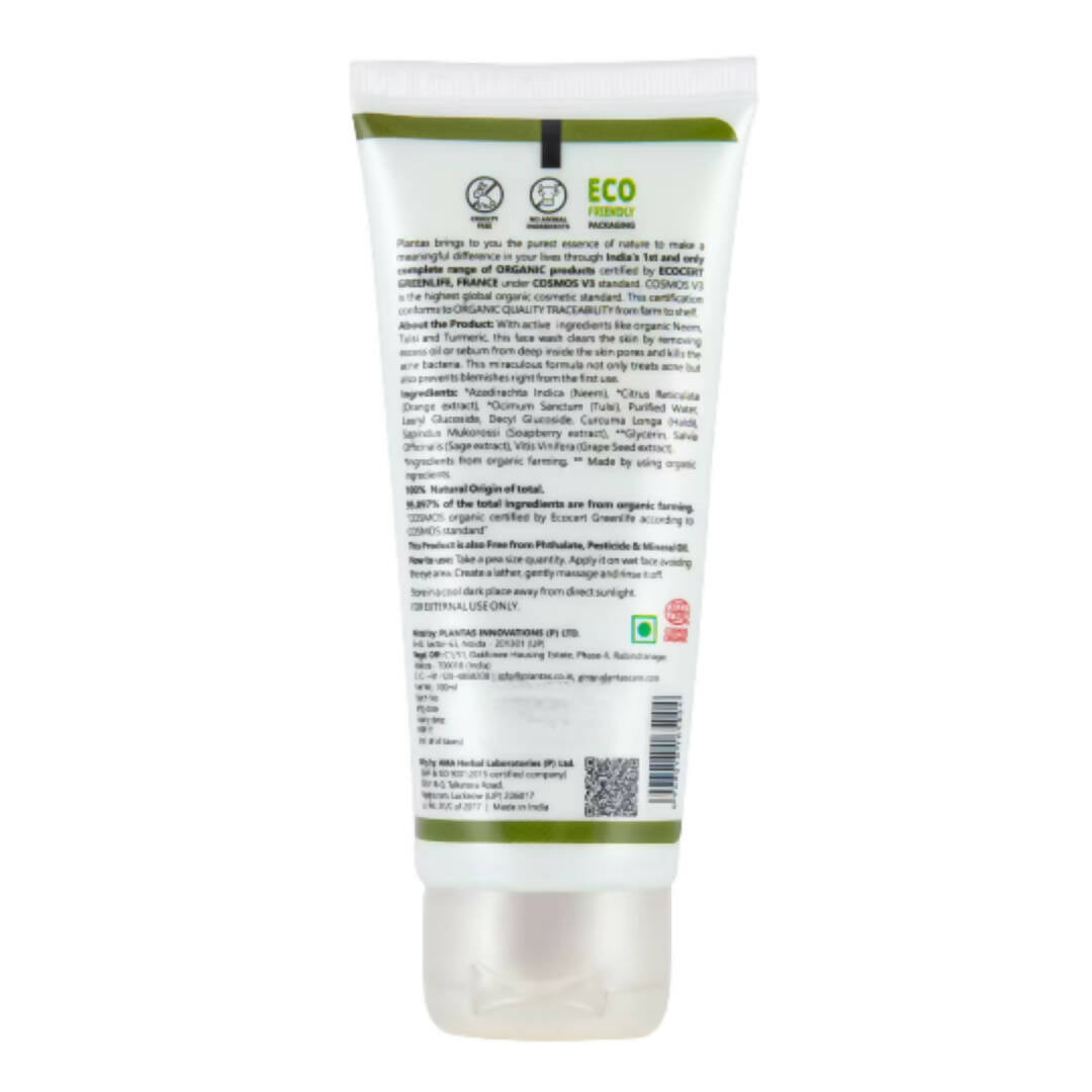 Plantas Purifying & Acne Control Organic Face Wash - Distacart