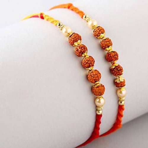 Set of 2 Rudraksha Rakhi
