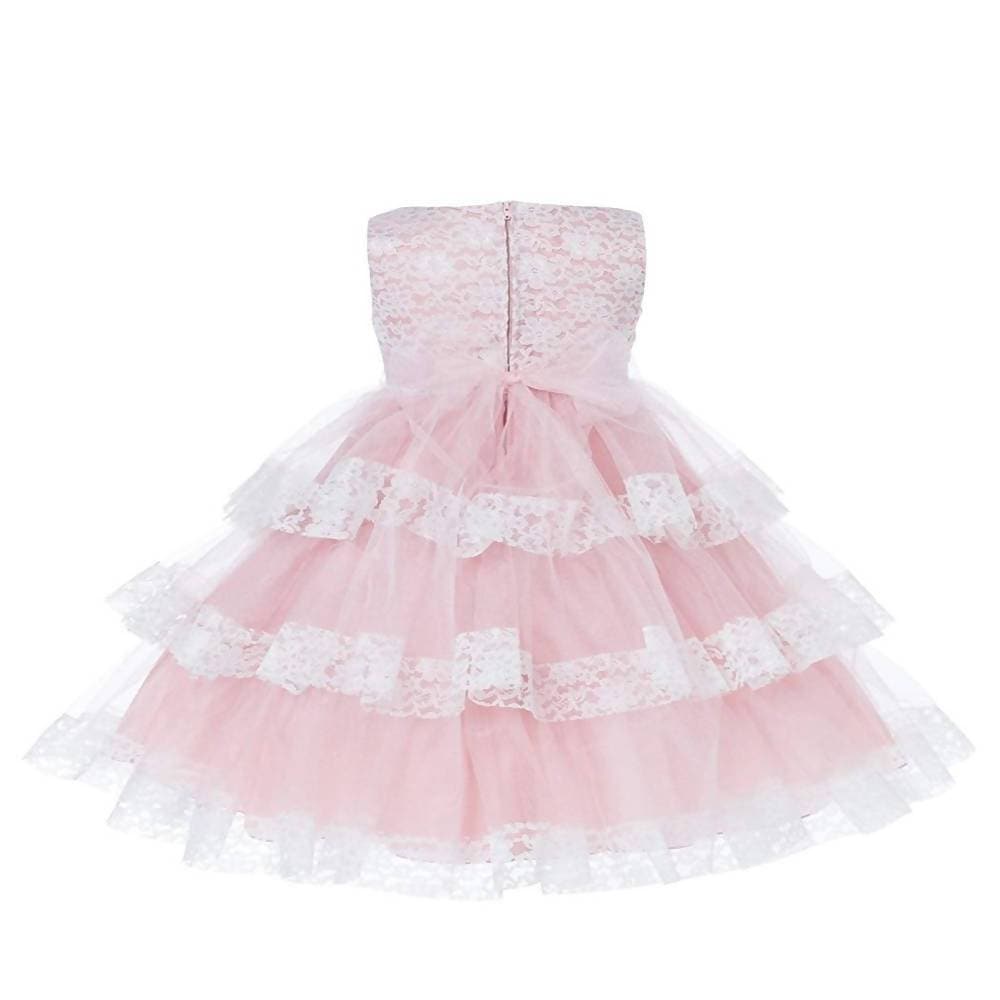 Asmaani Baby Girl's Pink Colour Satin A-Line Maxi Full Length Dress (AS-DRESS_22166) - Distacart