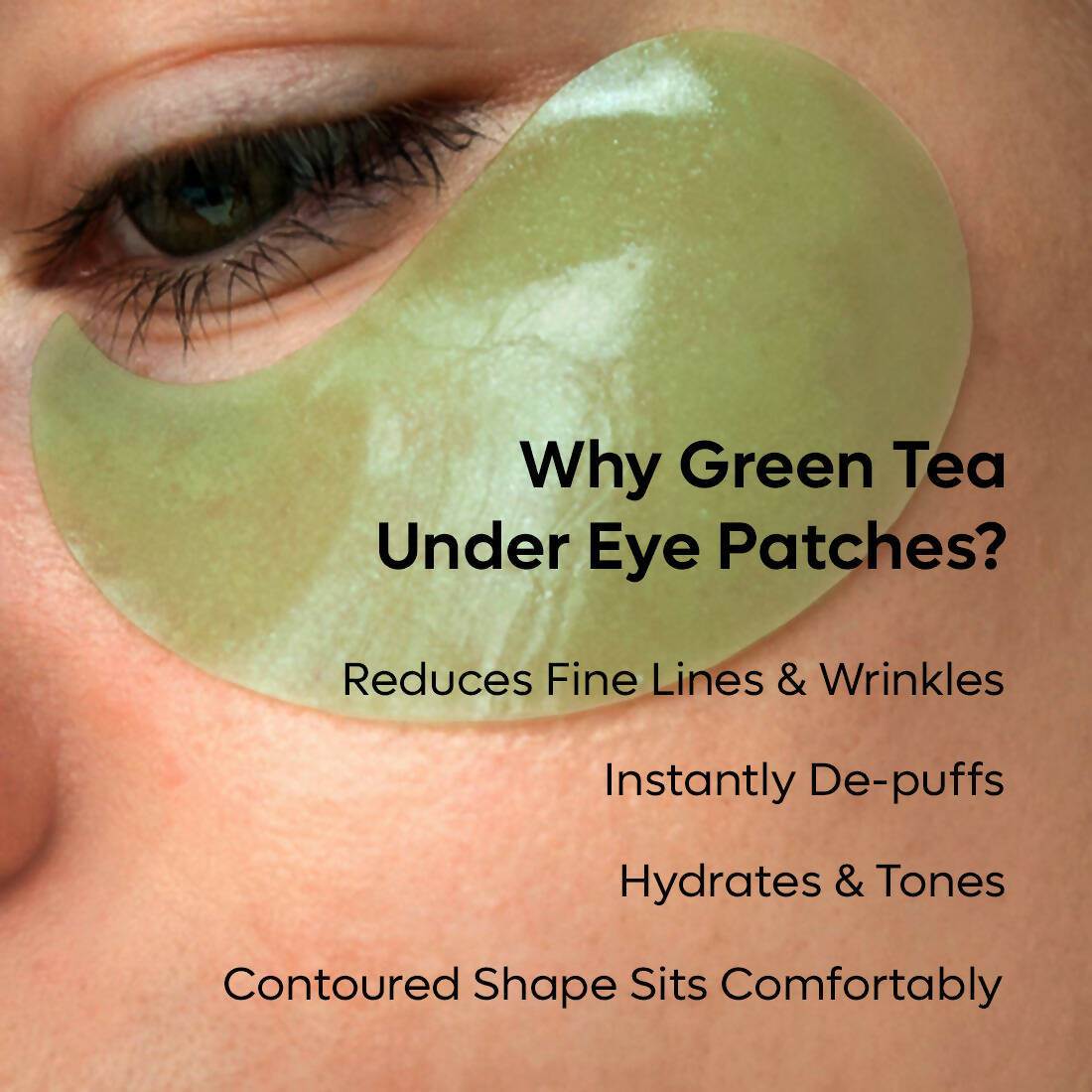 mCaffeine Green Tea Hydrogel Under Eye Patches for Fine Lines - Distacart