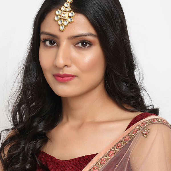 Kundan Maang Tikka - Ruby Raang - Distacart