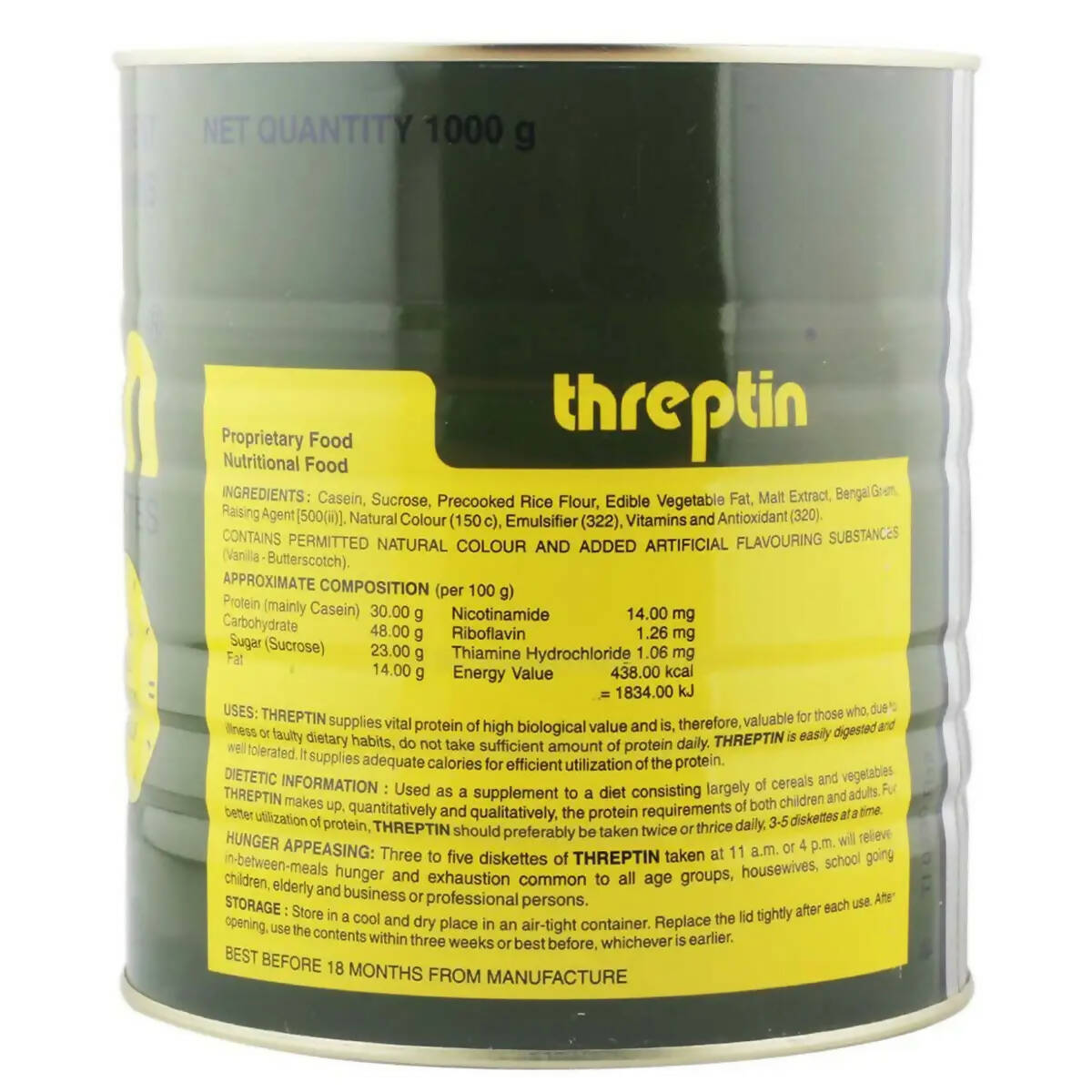 Threptin High-Calorie Protein Diskettes - Vanilla Flavor - Distacart