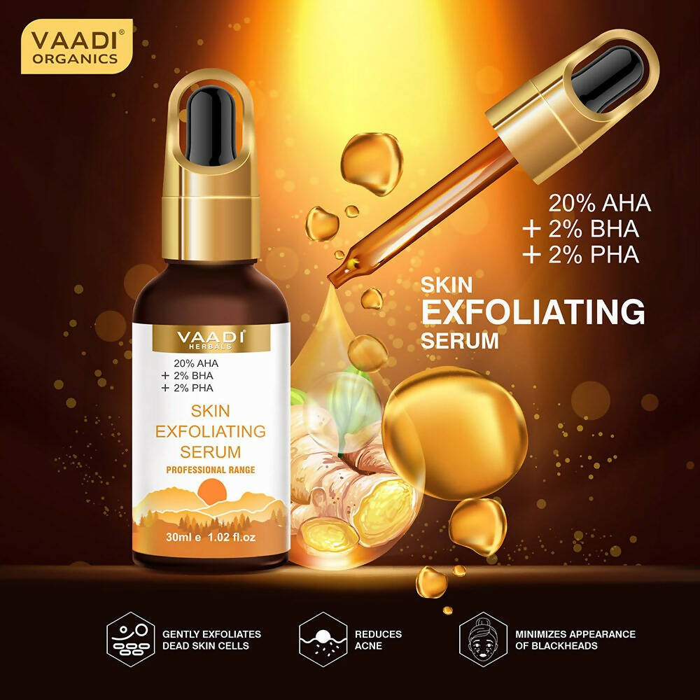 Vaadi Herbals Skin Exfoliating Serum With 20% AHA & 2% BHA & 2% PHA - Distacart