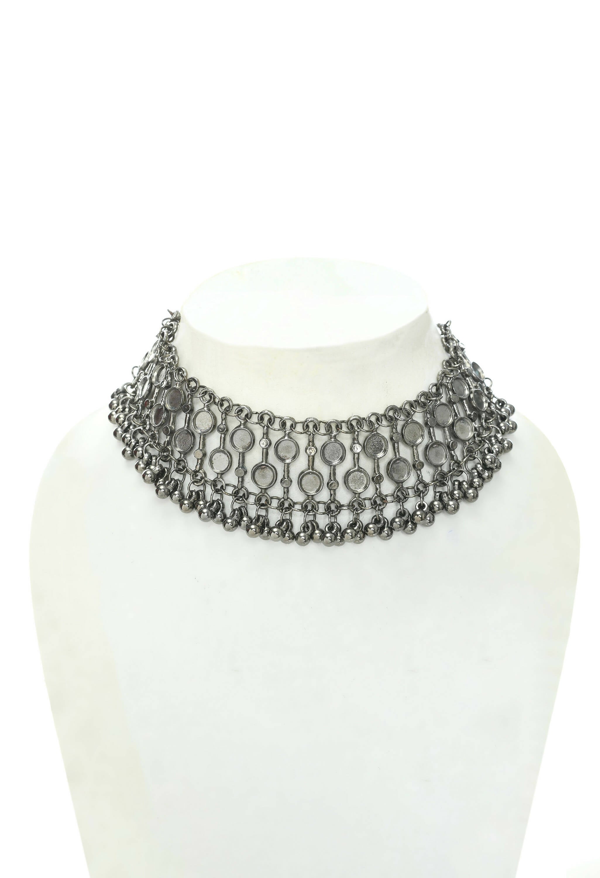 Mominos Fashion Johar Kamal Black-Plated Brass Finish Choker For Women - Distacart