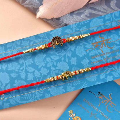 Peacock & Elephant Rakhis 
