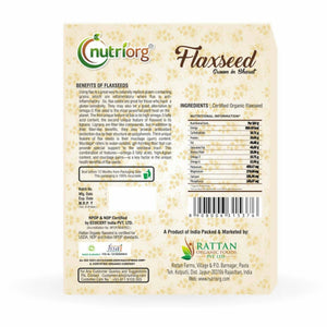Nutriorg Organic Raw Flaxseeds - Distacart
